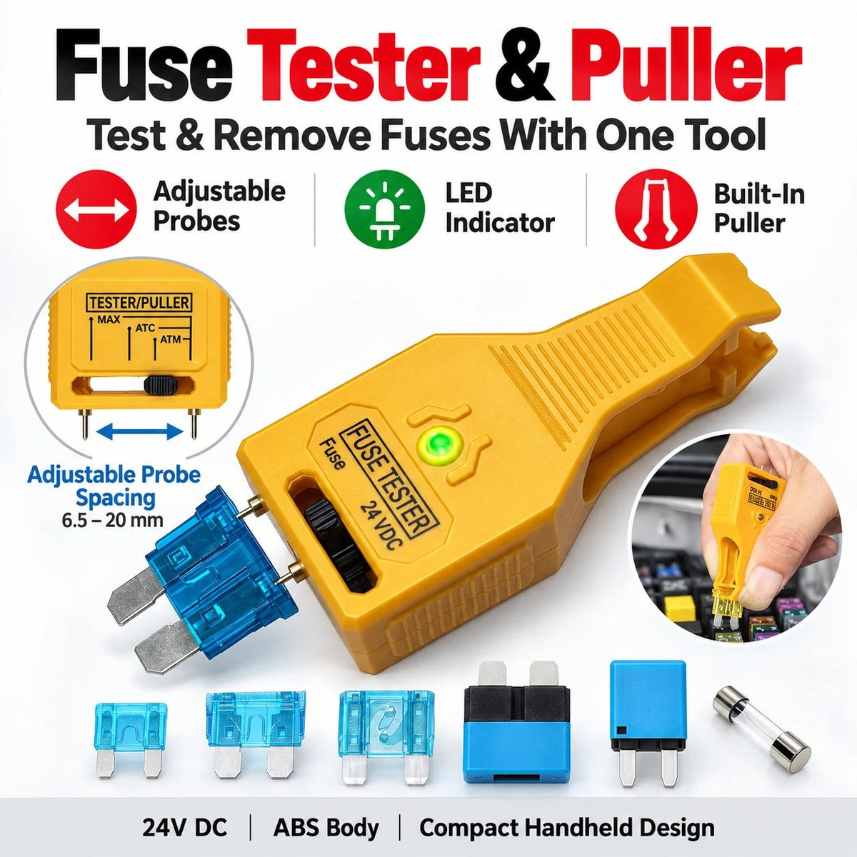 🔥HOT SALE🔥🚗⚡ Automotive Fuse Tester — Quickly Check Fuses & Find Electrical Problems with Ease!