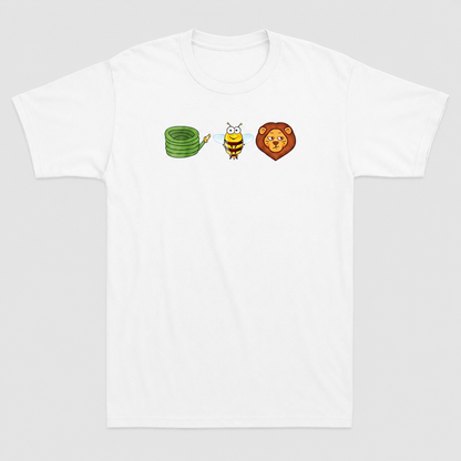 The Hose Bee Lion Tee – Funny Animal Cartoon Unisex Short Sleee T-Shirt