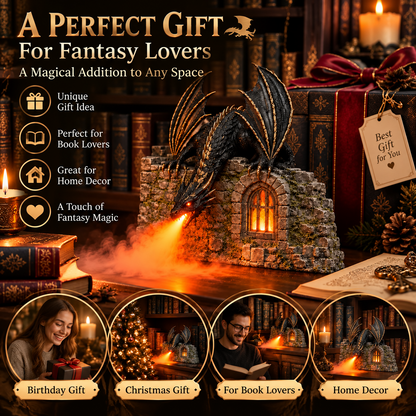 🐉 Dragon Fire Mist Diffuser – Ultrasonic Flame-Effect Humidifier with Warm LED Light & Remote
