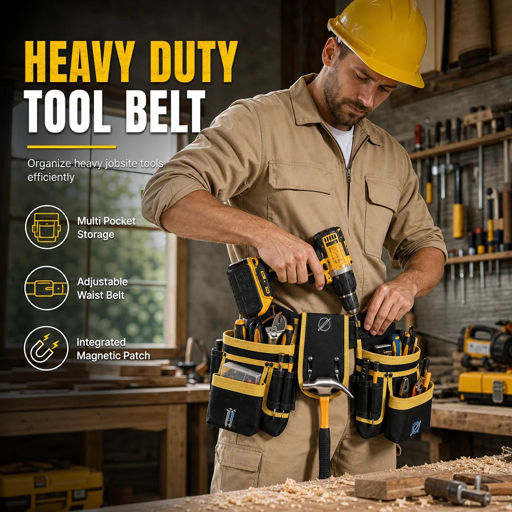 👷 50% OFF! 🛠️ Adjustable Tool Waist Bag – Multi-pocket & hands-free carry !!!✨