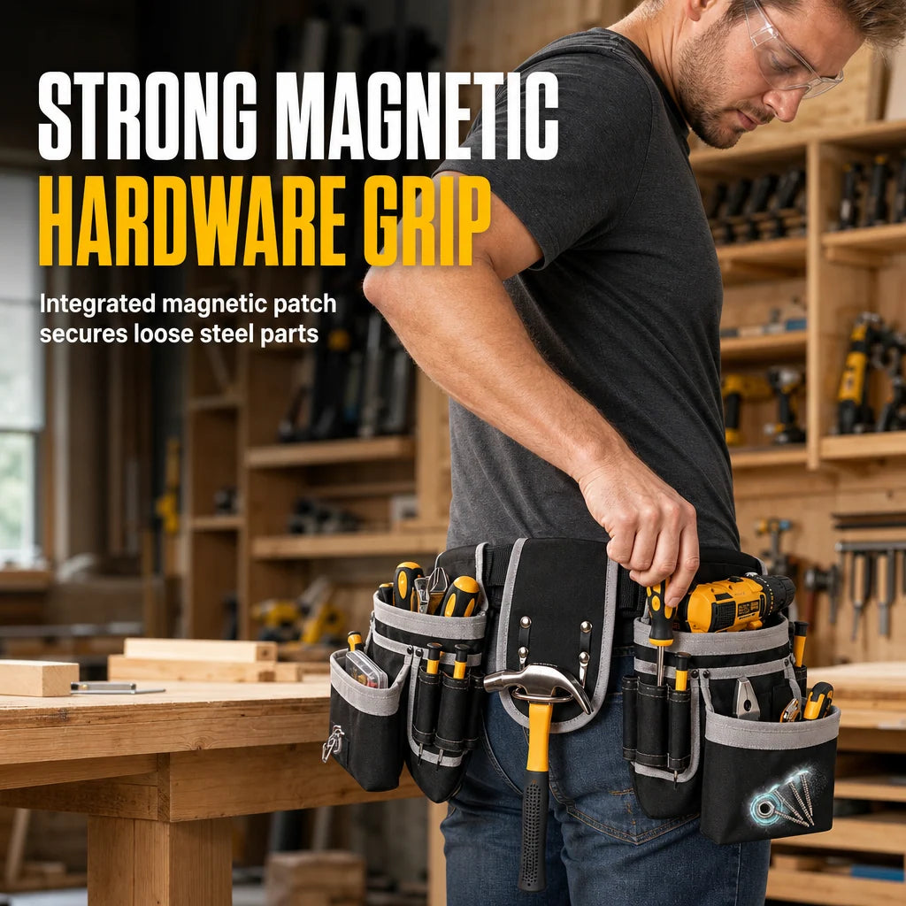 👷 50% OFF! 🛠️ Adjustable Tool Waist Bag – Multi-pocket & hands-free carry !!!✨