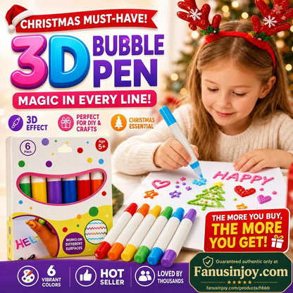 🎁🔮Magic Pen – Draw 3D with one stroke!🎄 DIY Bubble Popcorn Drawing Pens& Buy 1 Get 1 Free 🔥
