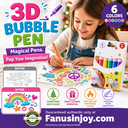 🎁🔮Magic Pen – Draw 3D with one stroke!🎄 DIY Bubble Popcorn Drawing Pens& Buy 1 Get 1 Free 🔥