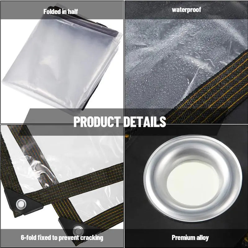 7*10FT Waterproof Clear Tarp