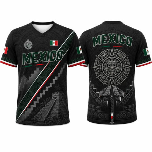 Men’s Mexico Heritage V-Neck Graphic Tee for Summer