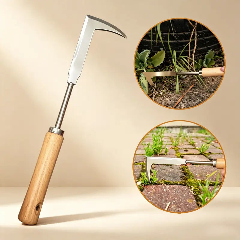 Wooden Handle Crevice Weeder