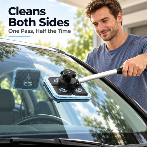 Dual Magnetic Car Windshield Cleaner | Streak-Free Auto Glass Cleaning Kit