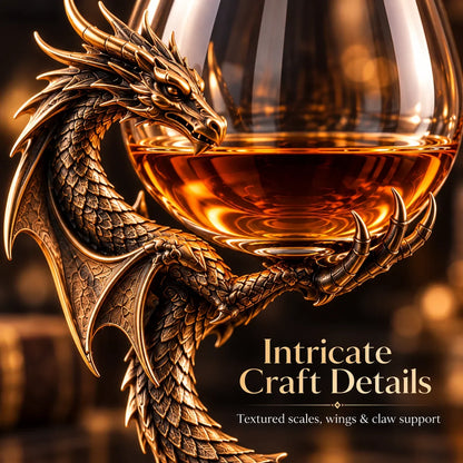 🐉 Dragon’s Embrace™ – Sculptural Brandy Glass with Dragon Claw Stand🥳