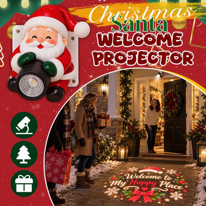 🎅 Santa Christmas Welcome Projector – Festive Holiday Greeting Light with Remote Control