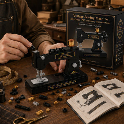 🧵Vintage Sewing Machine Brick Building Set 175th Anniversary Collector Edition