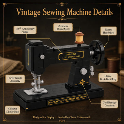 🧵Vintage Sewing Machine Brick Building Set 175th Anniversary Collector Edition
