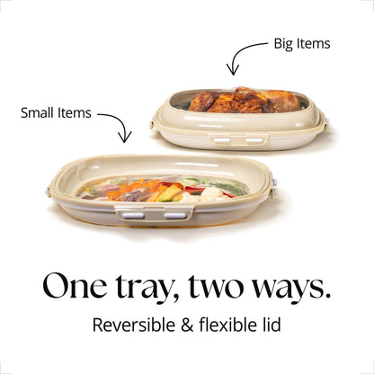 Reversible Stretch Lid Food Containers | BPA-Free, Freezer & Dishwasher Safe