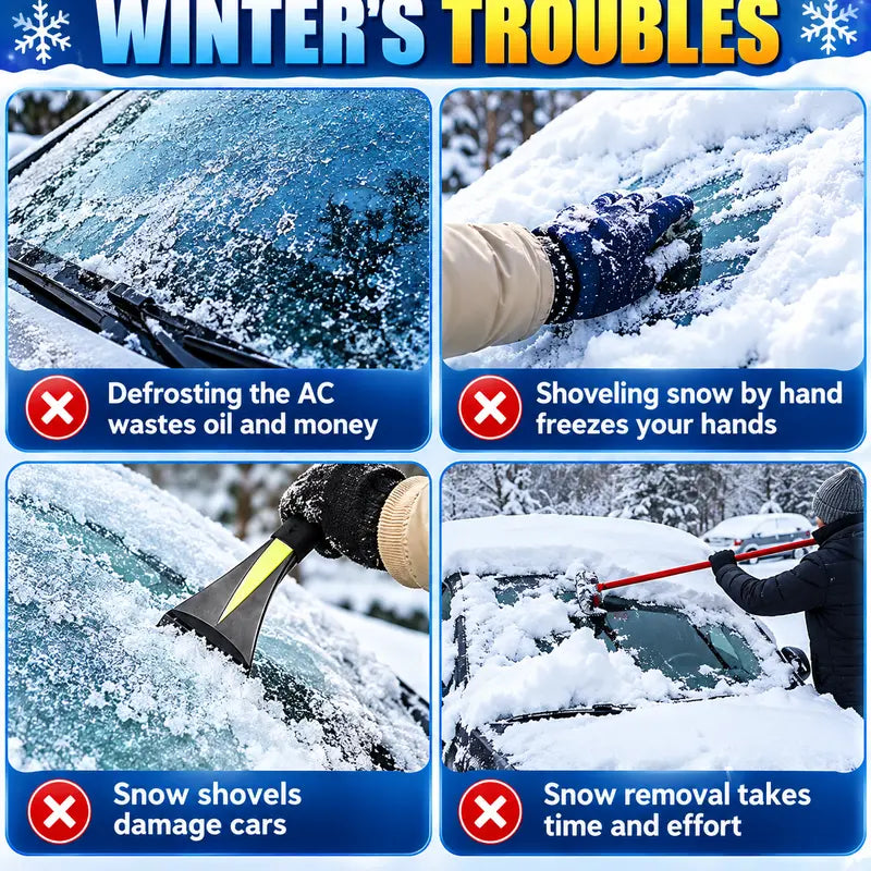 Magnetic Car Windshield Snow Cover – 3-Layer Frost & Snow Protector with Side Mirror Covers