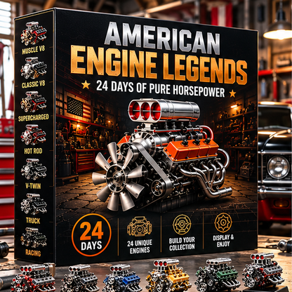 🏎️ American Engine Legends – 24 Days of Pure Horsepower Advent Calendar 🎄 | Mini Engine Collection for Car Lovers