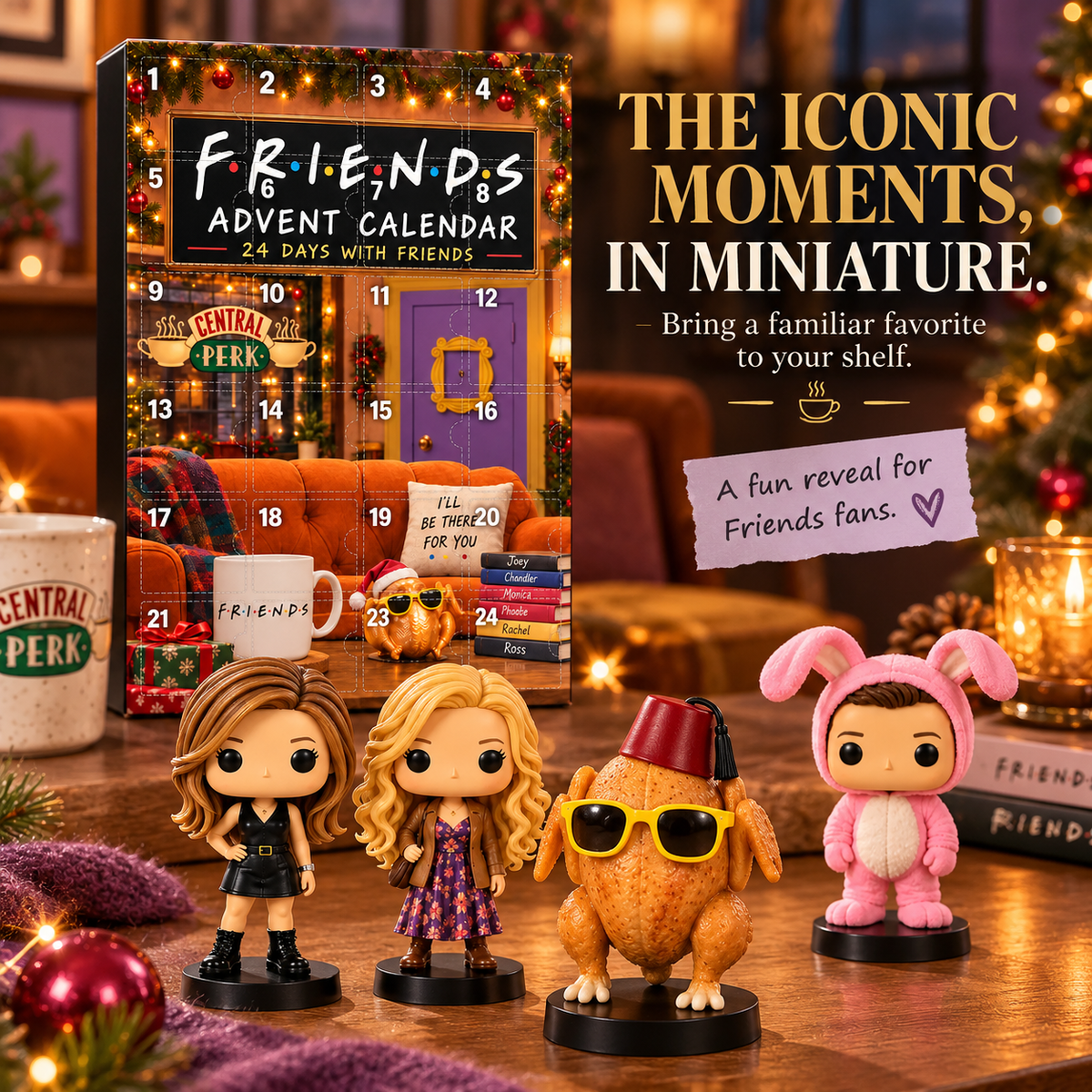 ☕ Friends Advent Calendar – 24 Days of Collectible Character Surprises for TV Fans