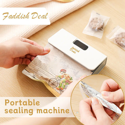 🔋 Portable Power Sealer: USB Rechargeable Mini Heat Sealer for Food Storage