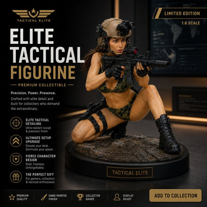 🔫👑 Level Up Your Setup! Limited Edition Camo Female Operator Figure — Save 49% with Fast Shipping!
