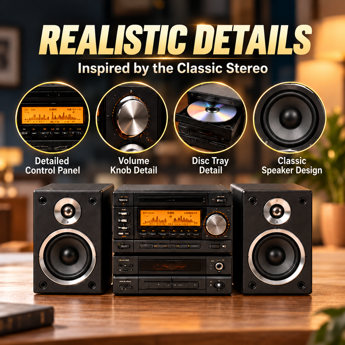 🎵📻 Pocket-Sized Hi-Fi | Retro Stereo Desktop Collectible