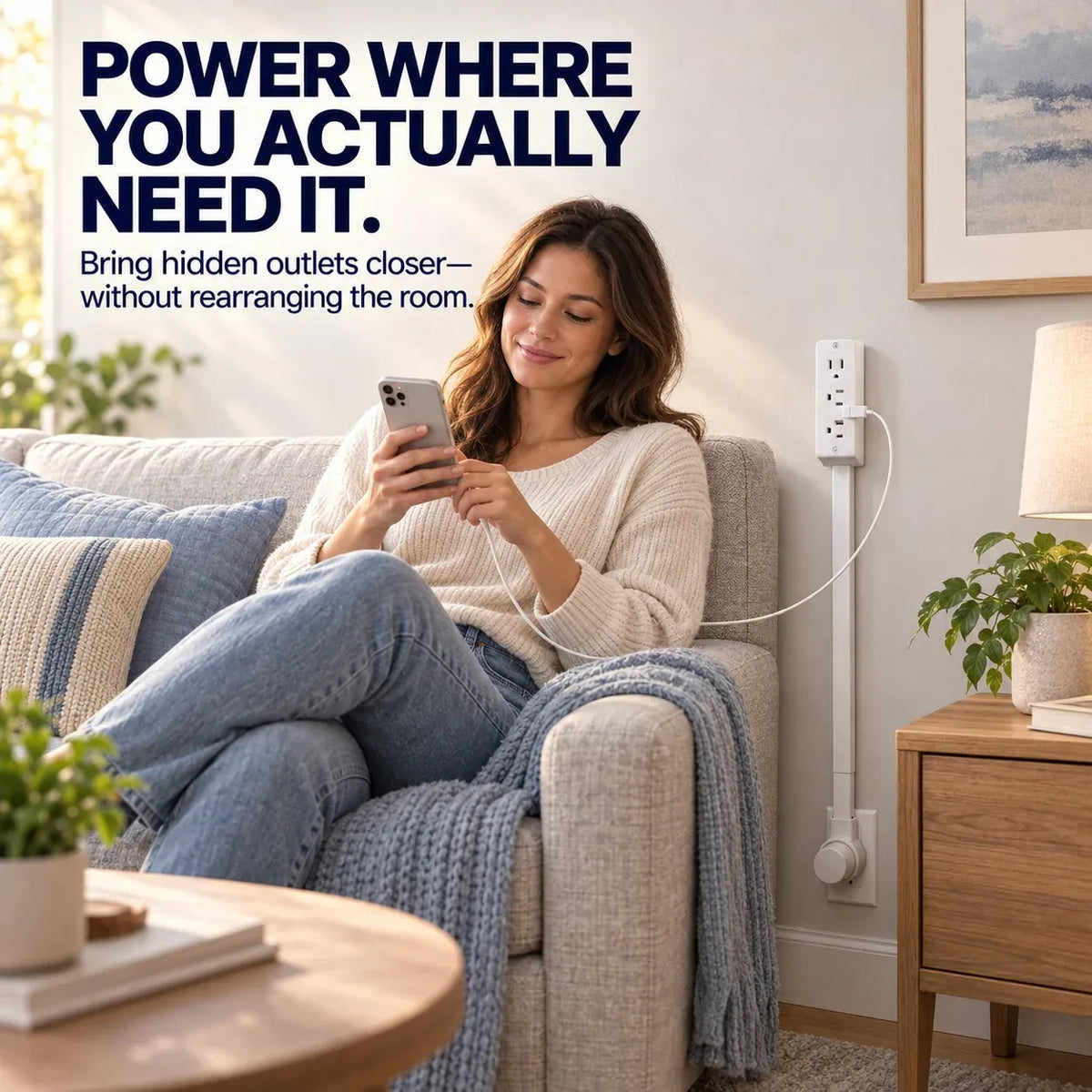 🔌 Rotating Wall Outlet Extender – Bring Hidden Outlets Within Easy Reach