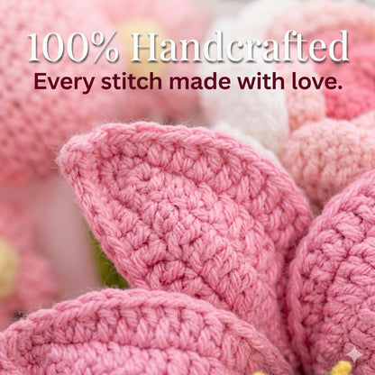 🌺 Pink Crochet Lily Rose Tulip Bouquet