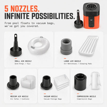 Pocket-Sized Power. Inflate Anything in Seconds.
