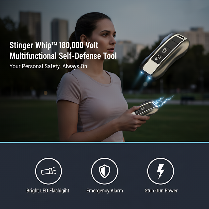 💥Stinger WhipTM 180,000 Volt Multifunctional Self-Defense Tool