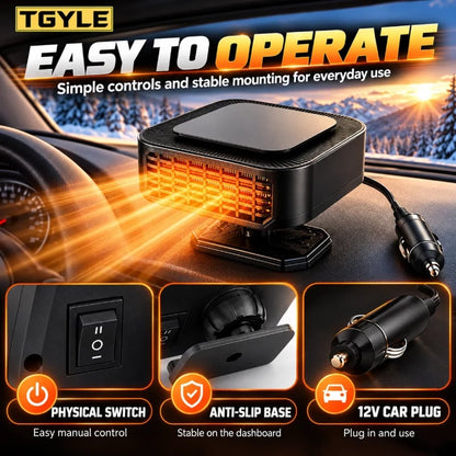 🔥HOT SALE🔥Portable Car Heater Defroster with 360-Degree Rotating Base