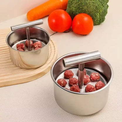 🔥Flash Sale 49% OFF✨ Upgrade 6/12‑Hole Manual Meatball Maker Tool, Stainless Steel Meatball Mold, Home Kitchen Cooking Gadget