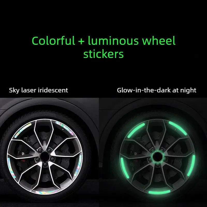 Car reflective stickers, glow-in-the-dark stickers for nighttime riding, reflective strips