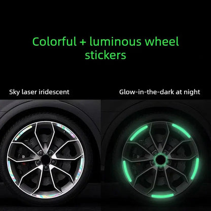 Car reflective stickers, glow-in-the-dark stickers for nighttime riding, reflective strips
