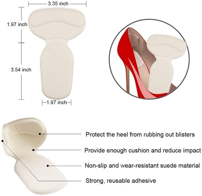 🔥3 PCS Anti-slip Heel Liners Soft Cushion Heel Protector Pads for Women Men Shoes