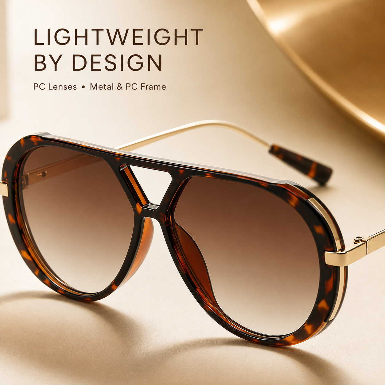 Retro Oversized Aviator Sunglasses | UV Protection & Iconic Style