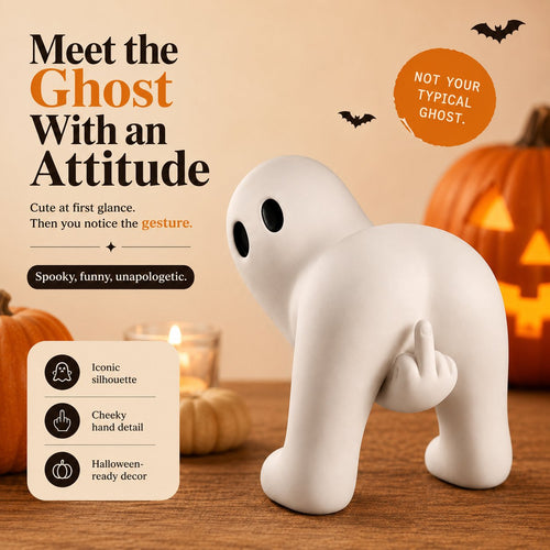 👻Cheeky Ghost Figurine – Funny Halloween Tabletop Decor