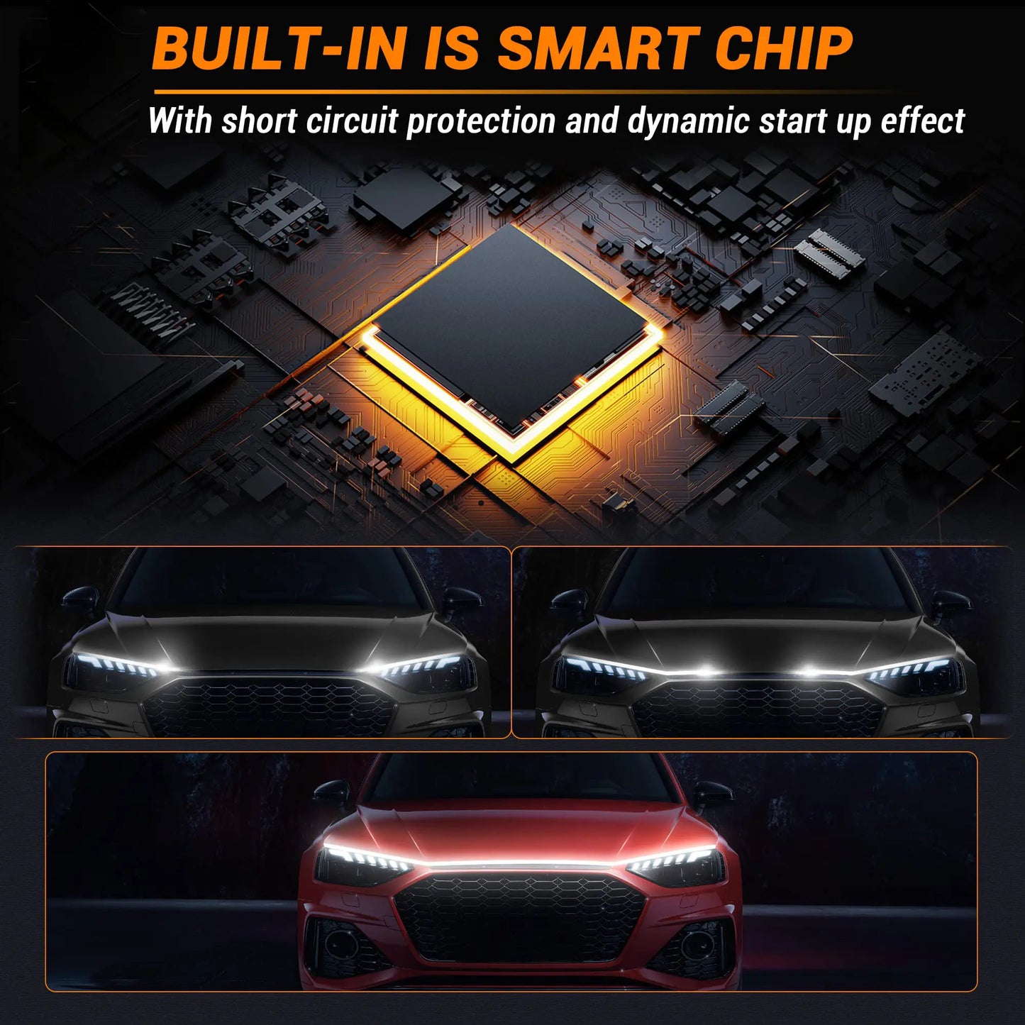 59" High Brightness Automotive Hood Gap LED Strip