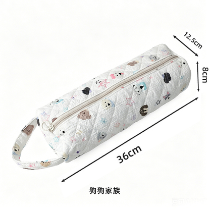 🎒Quilted Multi‑Purpose Storage Bag, Portable Zipper Cosmetic Makeup Pouch with Handle
