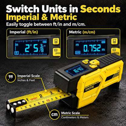 📏 3-in-1 Digital Laser Tape Measure