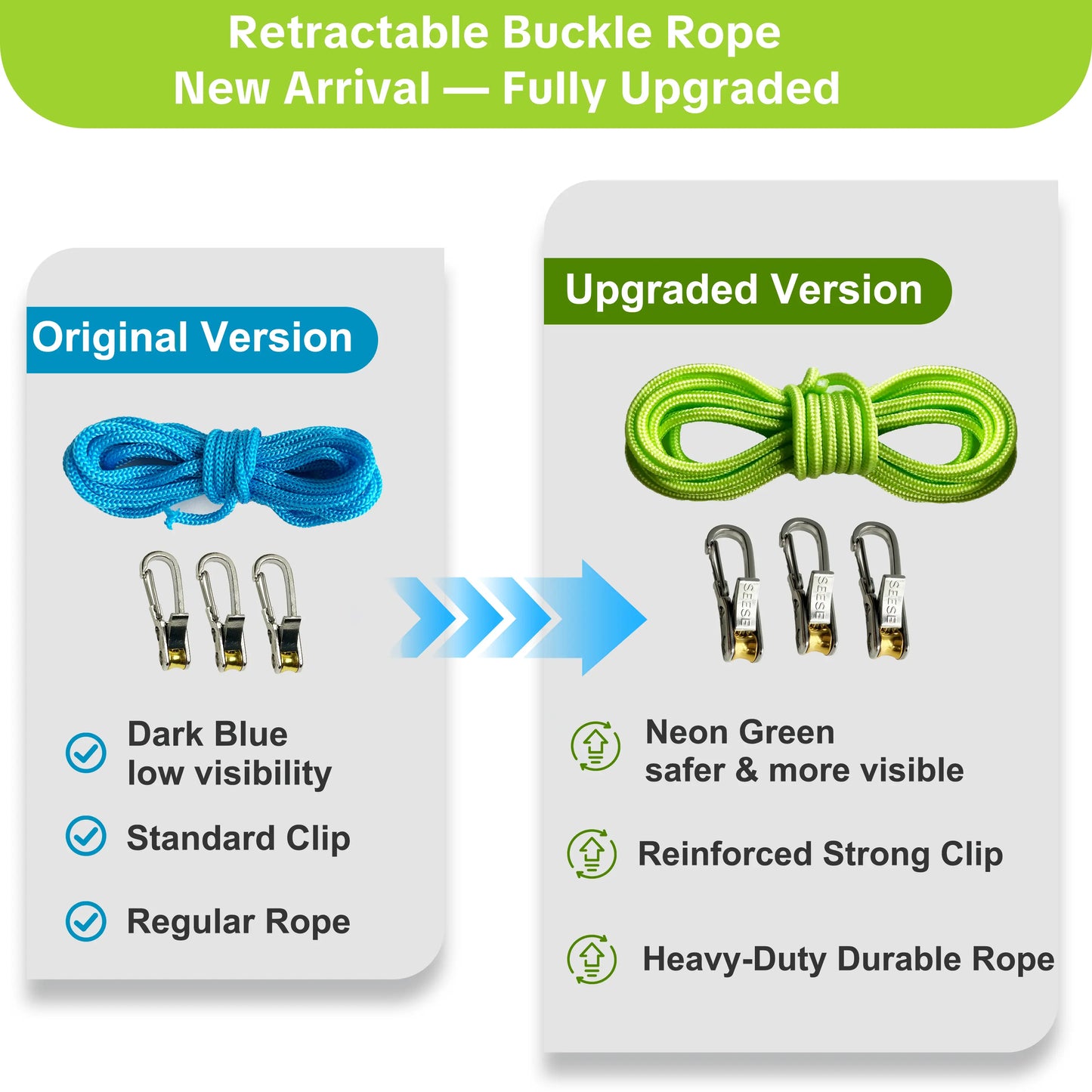 Retractable Buckle Rope - 2025 New Outdoor Tool