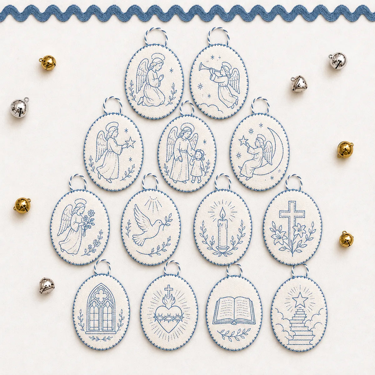 🧵Beginner-Friendly DIY Heirloom Oval Embroidery Ornament Kit Collection | Complete Kit with All Tools & Step-by-Step Guide Included 💕