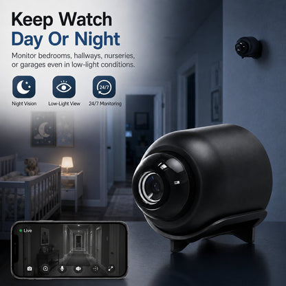 X5 Wireless Security Camera – 720P HD Portable Magnetic WiFi Camera with Motion Detection