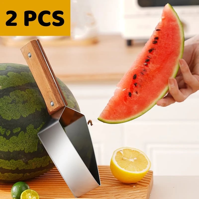 🔥2PCS-Stainless steel watermelon slicer, multi-functional fruit slicer, fruit divider, watermelon cutting tool