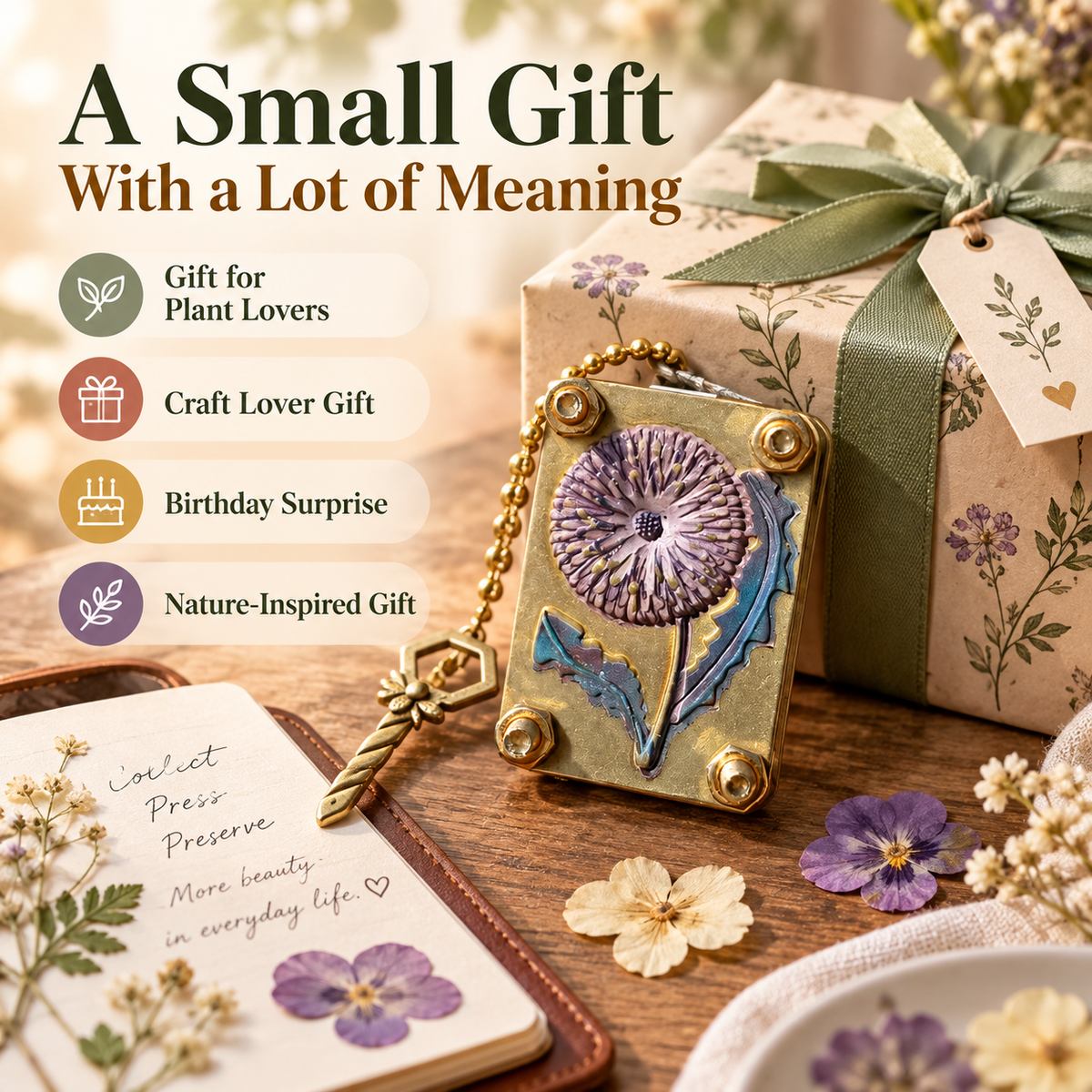 🌸Mini Flower Press – Portable Pocket Press for Flowers & Leaves
