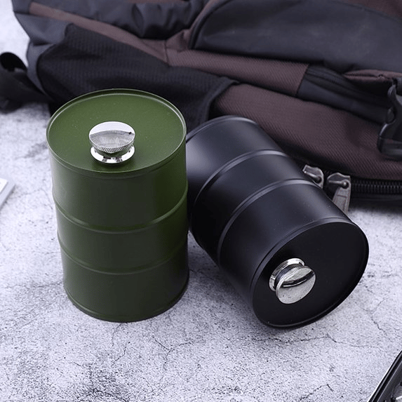 350ml/750ml Oil Drum Anti-rust Leak-proof No Odor Portable Wine Storage🛢Food Grade Camping Whisky Flagon Wine Jug Camping Supplies