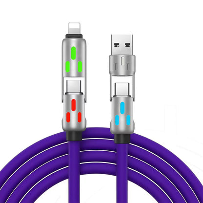 ⚡ Limited-Time Half-Price Offer 📱 4-in-1 LED Light-Up Charging Cable