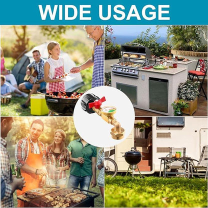 💥 Propane Refill Adapter with Valve & Gauge