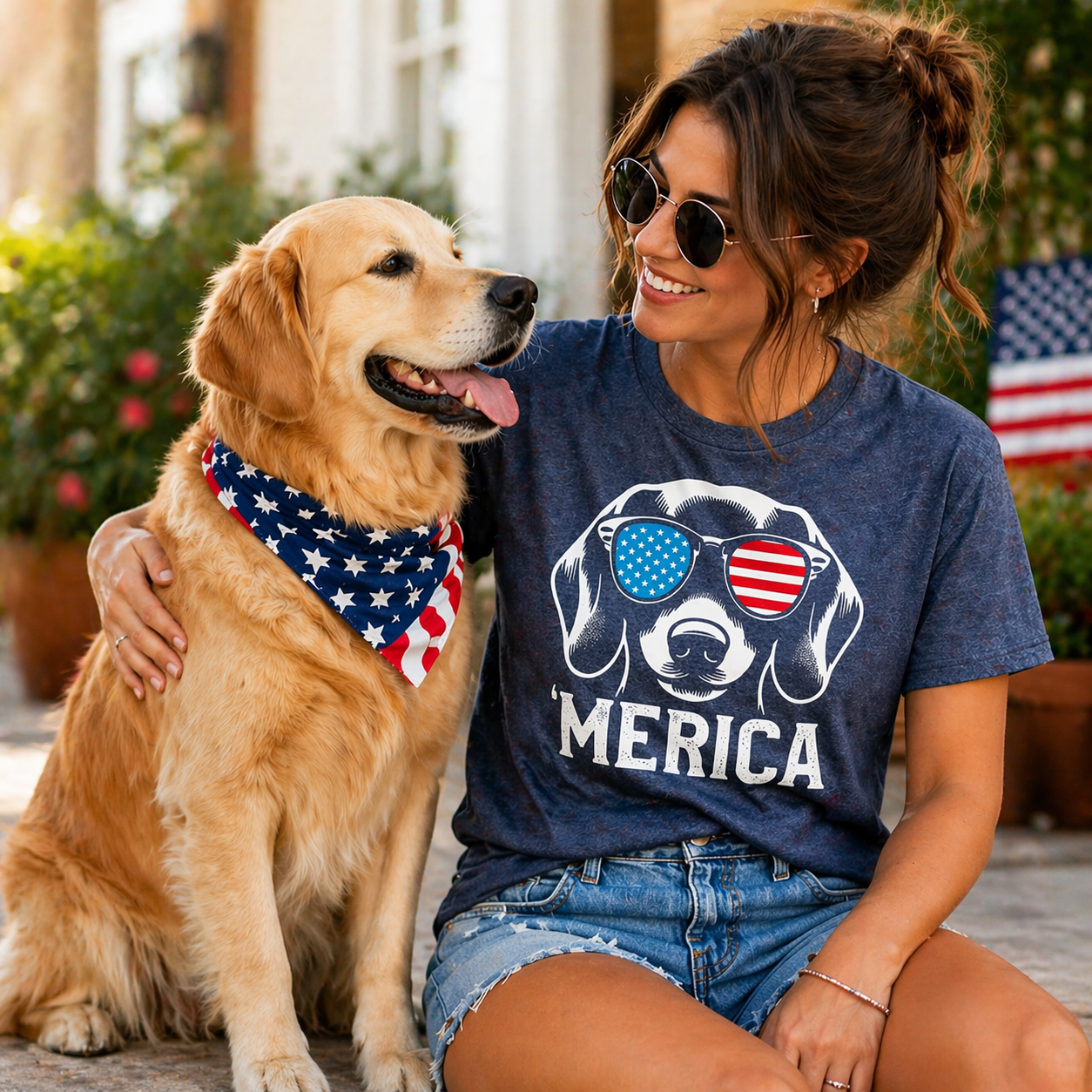 🐶Merica Golden Retriever Shirt | 4th of July Dog Shirt