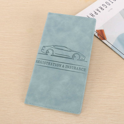 🌟 Premium Suede-Feel Vehicle Document Organizer | Magnetic Closure Wallet
