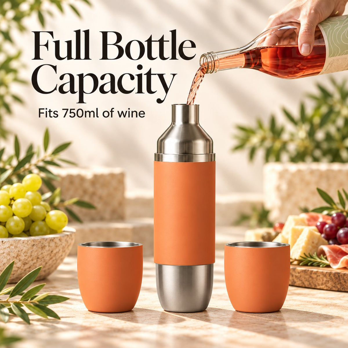All-in-One Portable Wine Flask & Tumbler Set 🍷✨