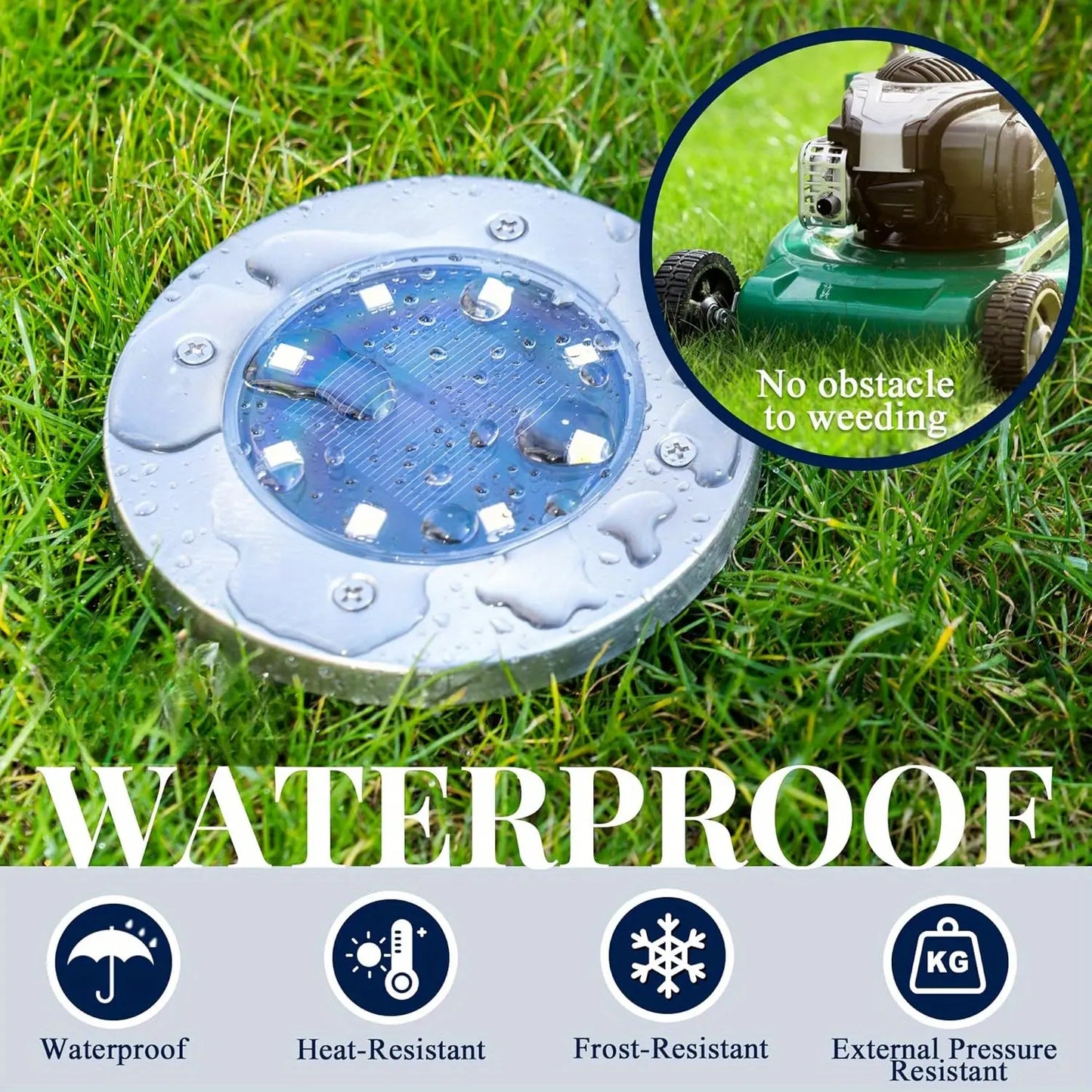 ECO-π Solar Lights Outdoor 12 Pack Waterproof Garden Pathway