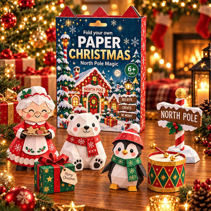 🎄DIY Christmas Paper Craft Kit🎅 – Fold, Create & Build Your Own Festive Village ✂️