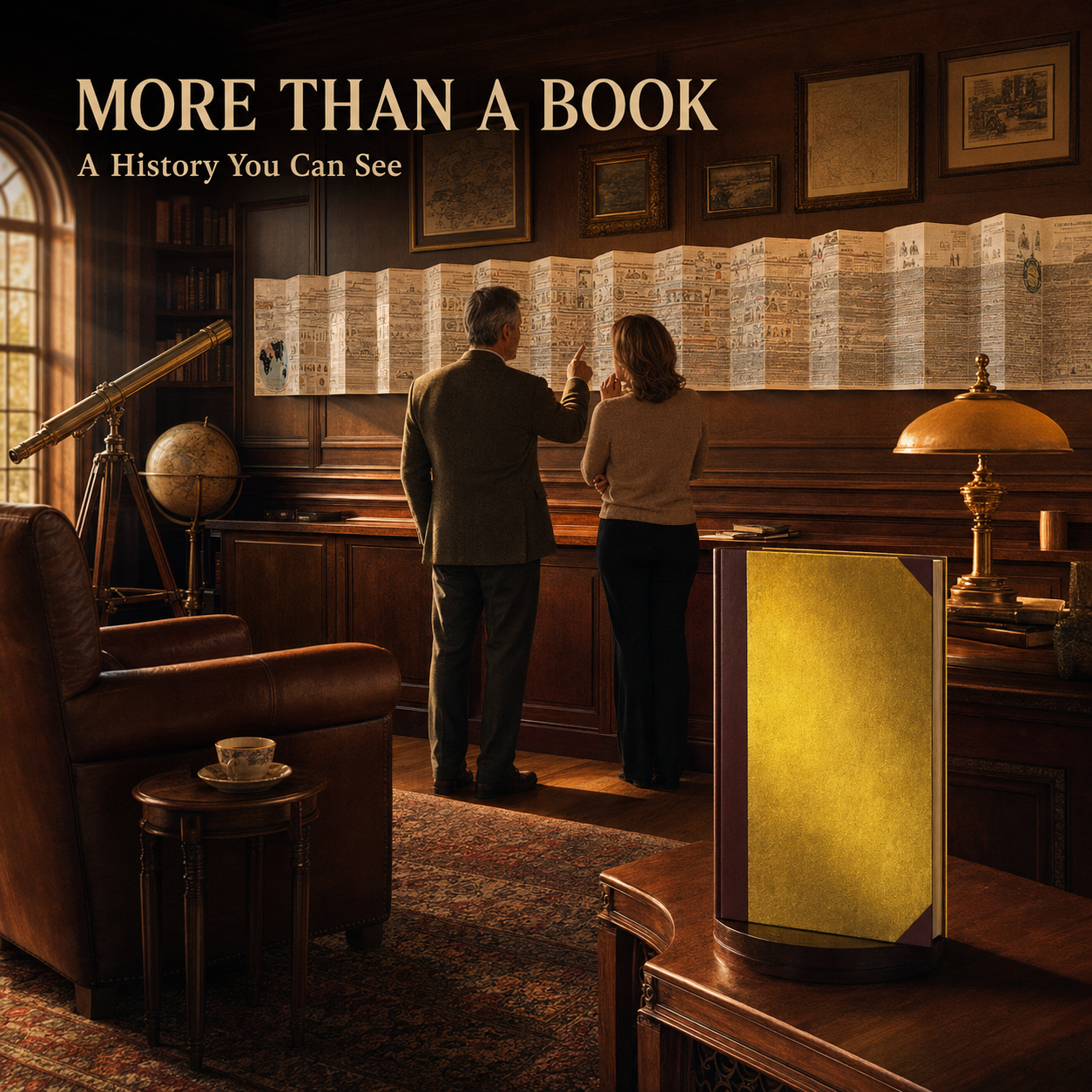 Adams' Time Chart: Vintage Hardcover World History Timeline Map Book